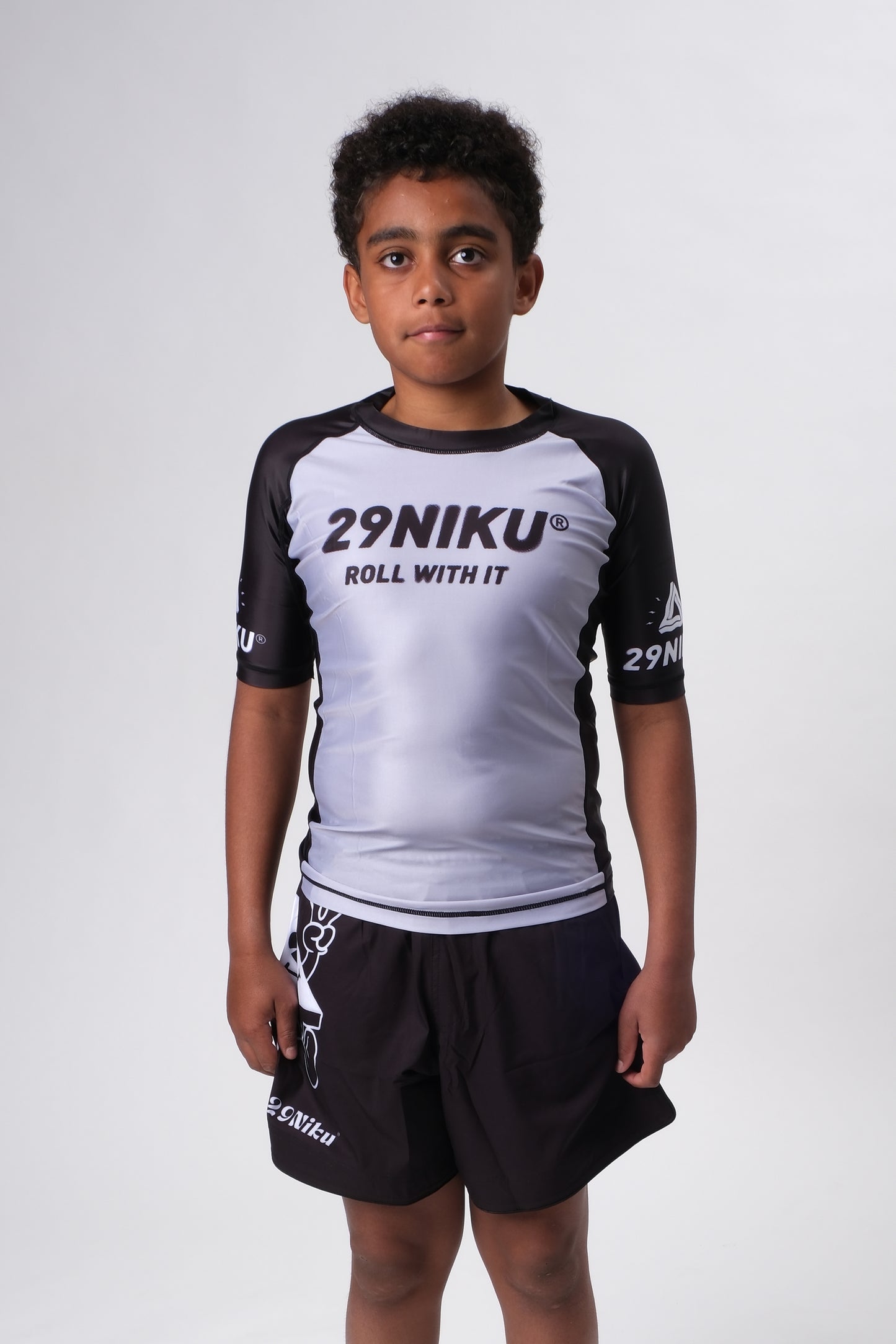 Kids Ranked Rash Guard – Grey