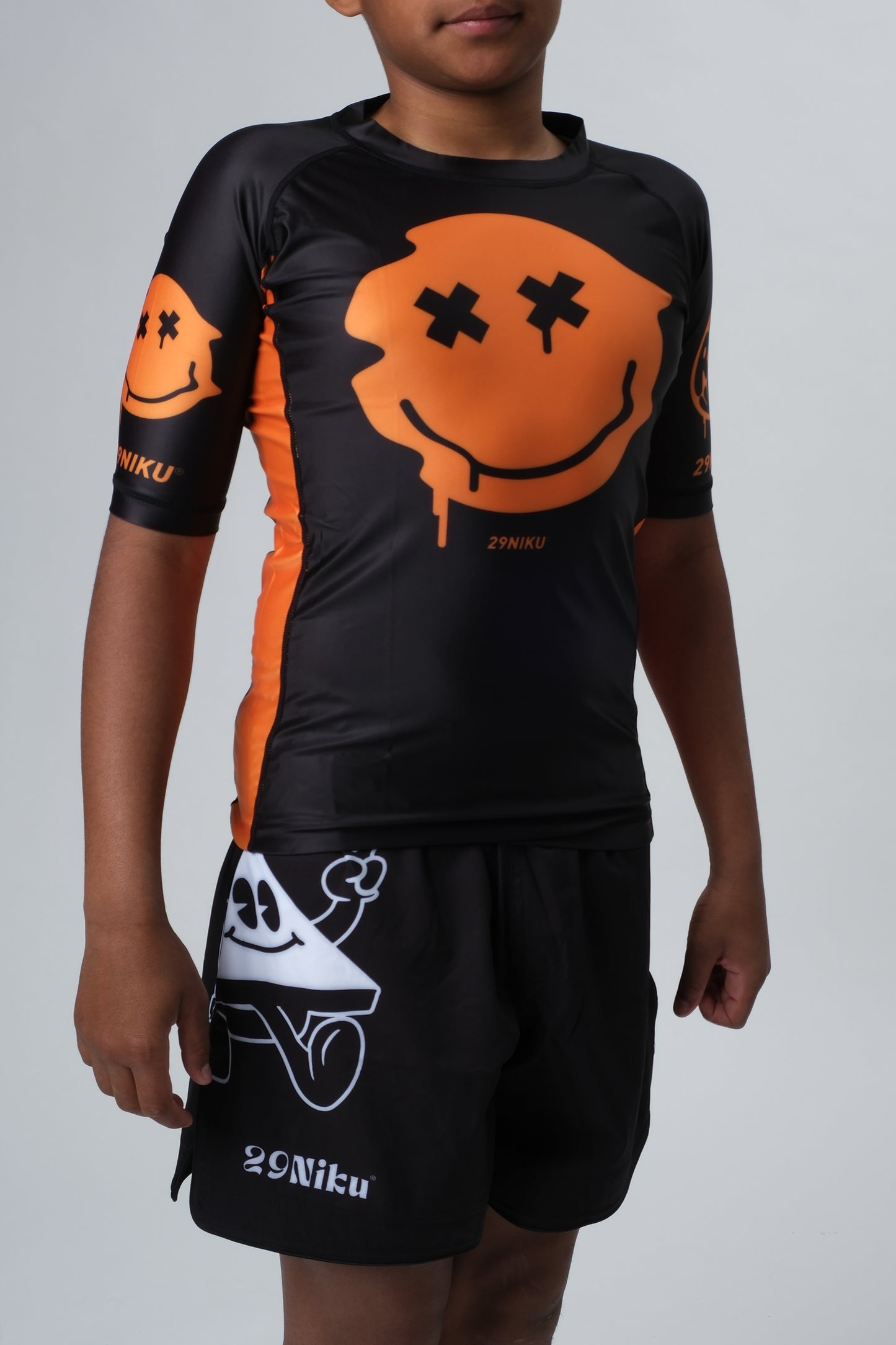 Kids Ranked Rash Guard – Orange