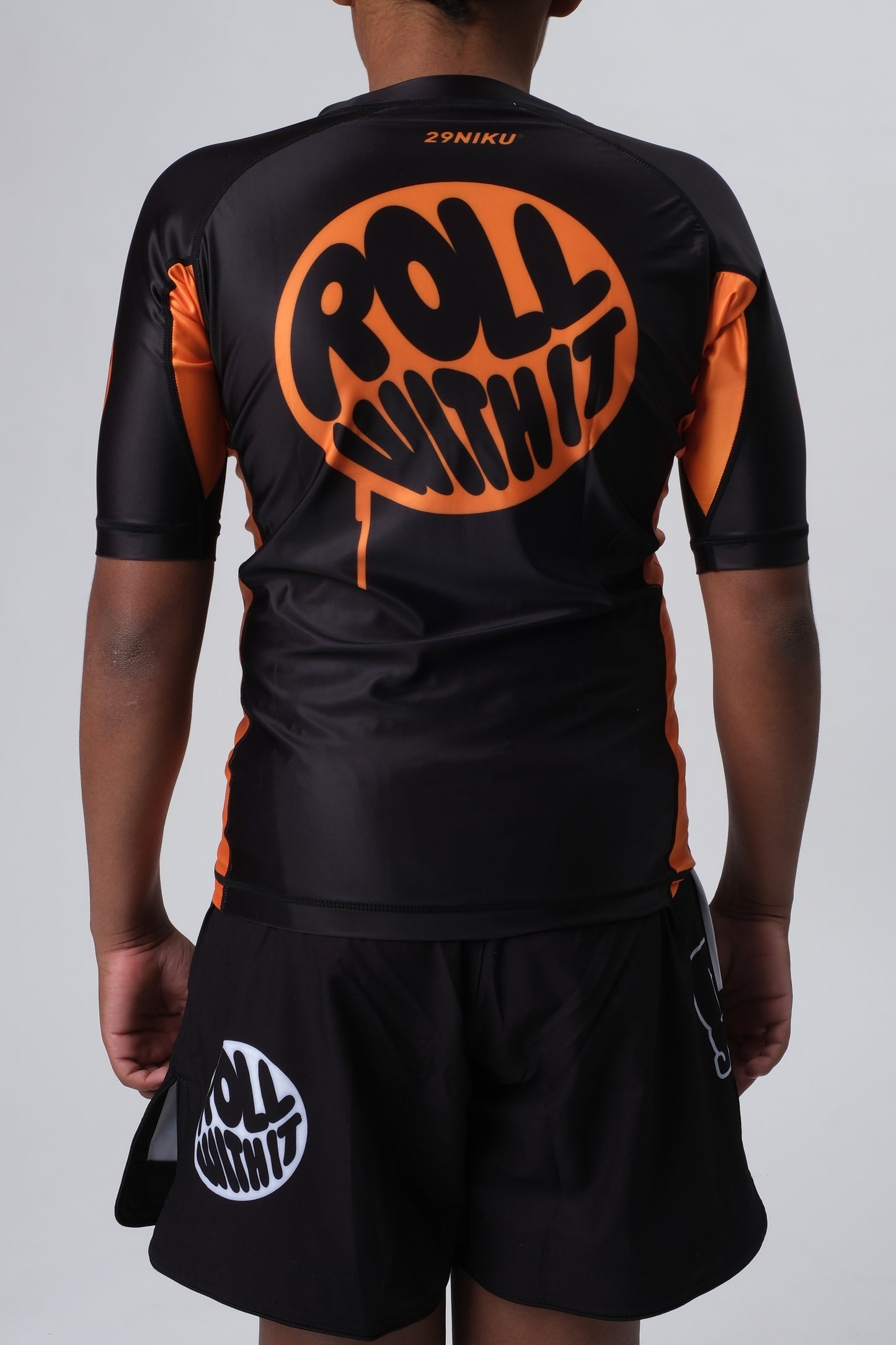 Kids Ranked Rash Guard – Orange