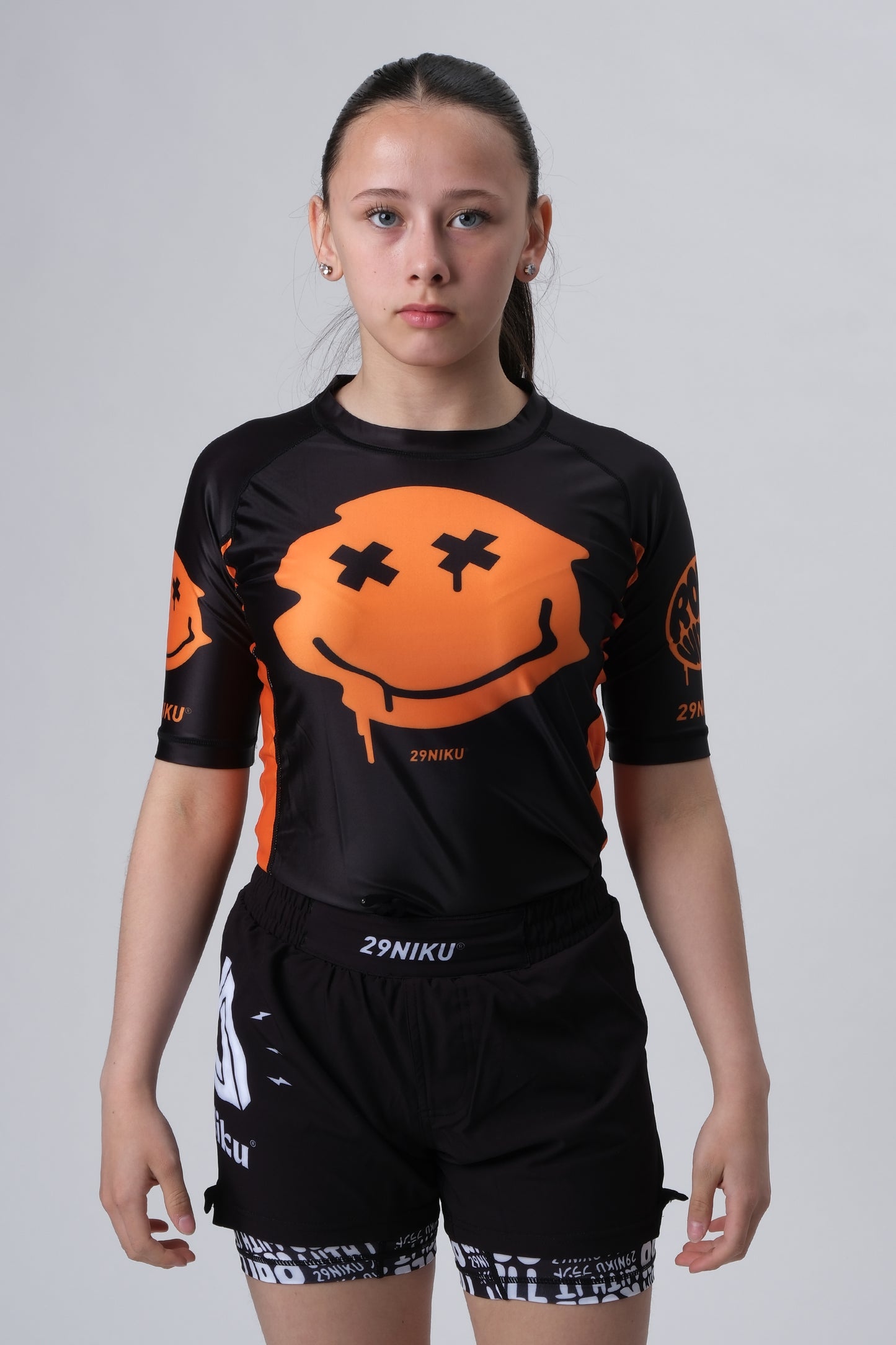 Kids Ranked Rash Guard – Orange