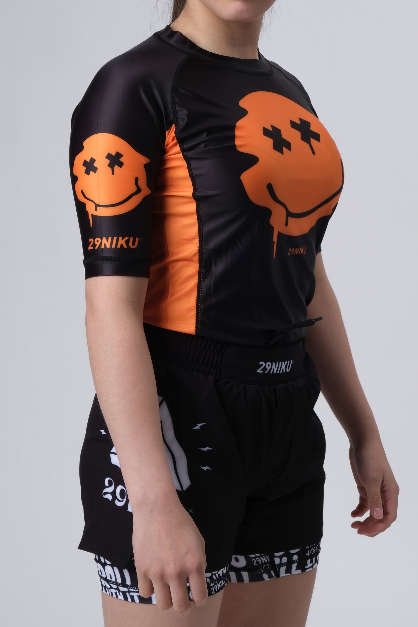 Kids Ranked Rash Guard – Orange
