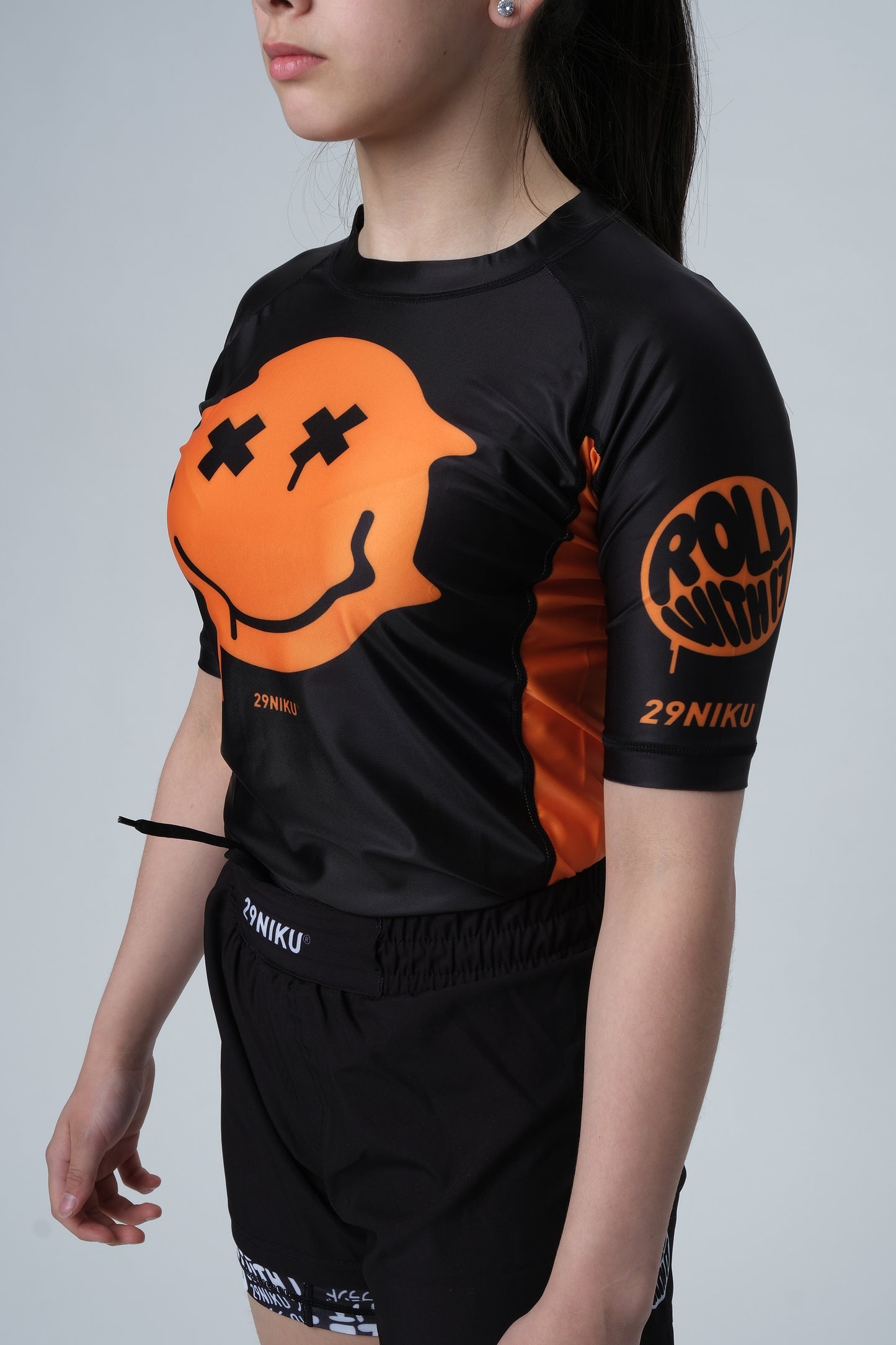 Kids Ranked Rash Guard – Orange
