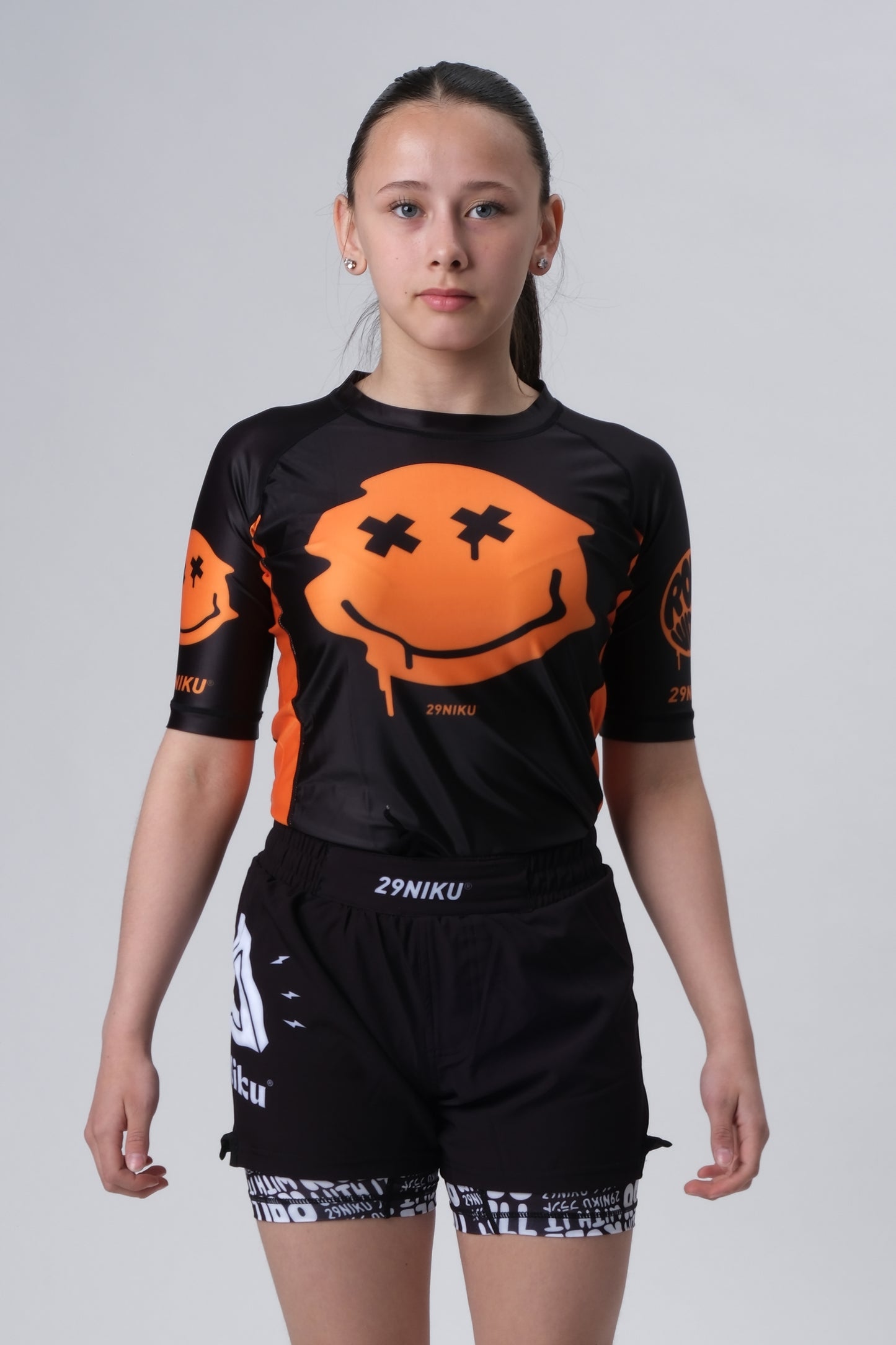 Kids Ranked Rash Guard – Orange