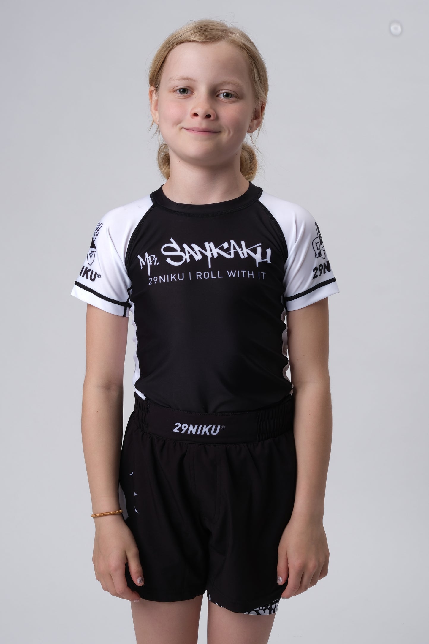Kids Ranked Rash Guard – White