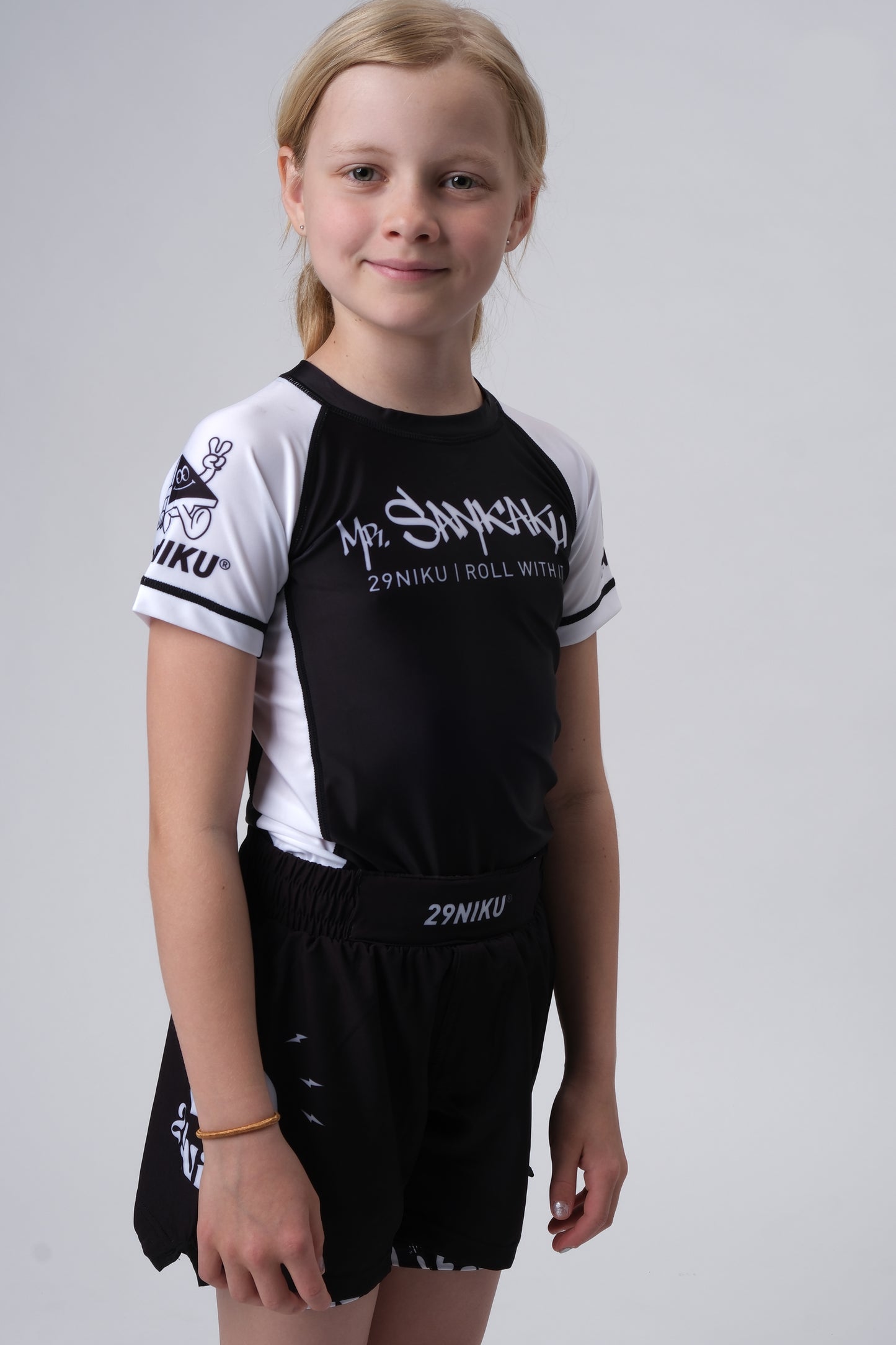 Kids Ranked Rash Guard – White