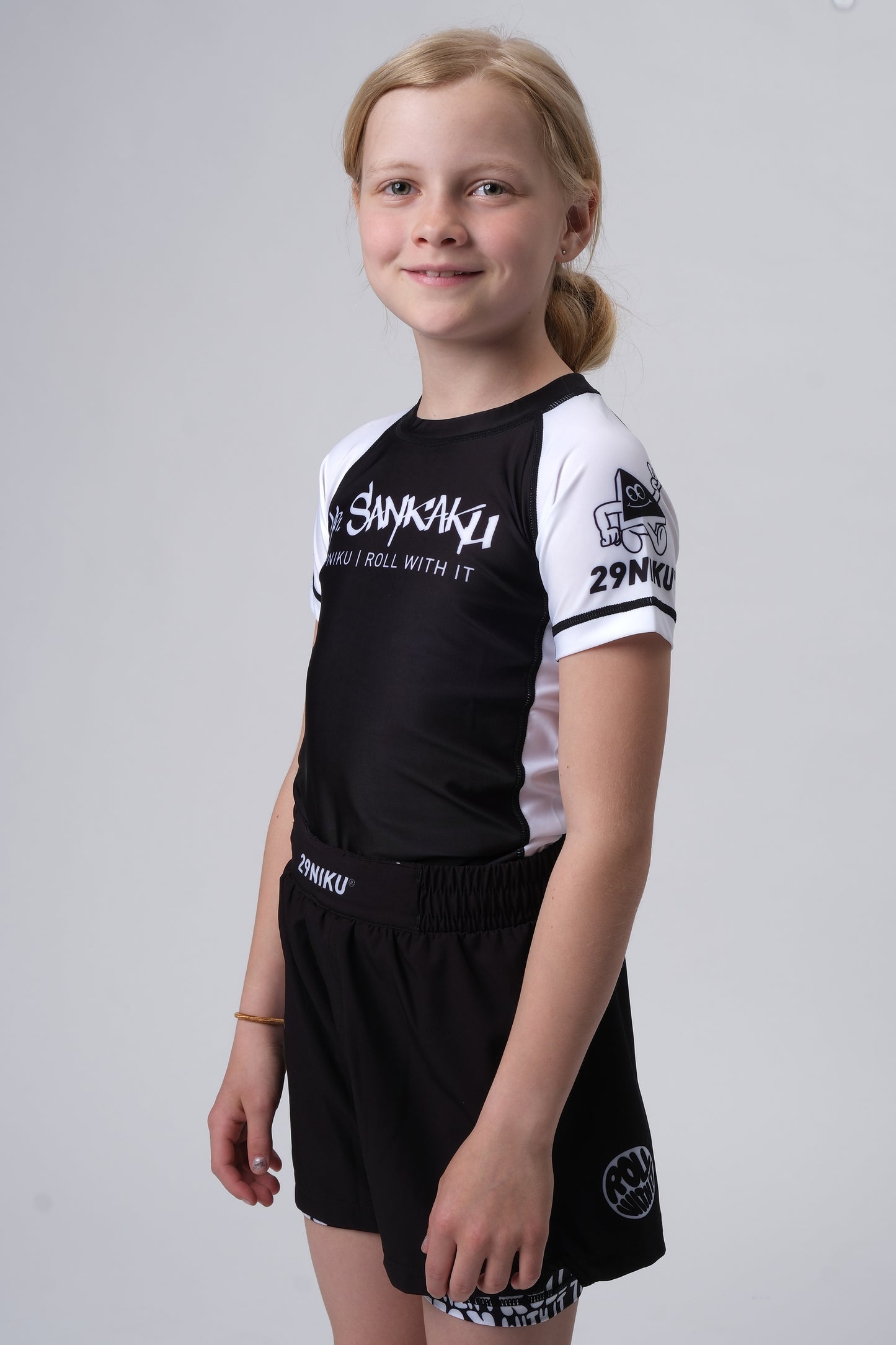 Kids Ranked Rash Guard – White