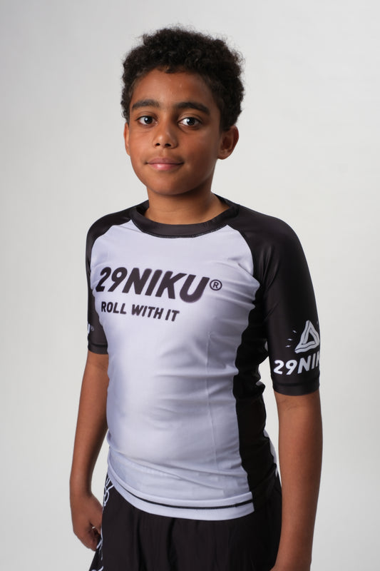 Kids Ranked Rash Guard – Grey