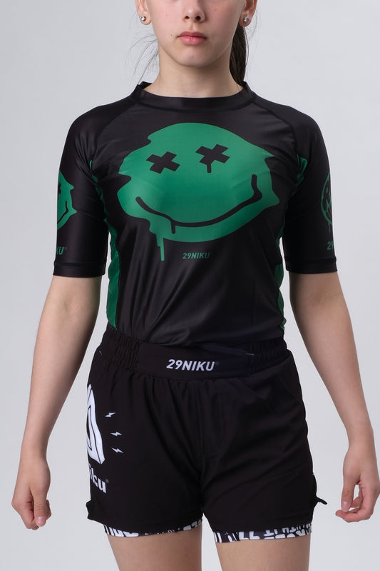 Kids Ranked Rash Guard – Green