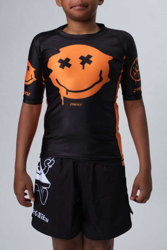 Kids Ranked Rash Guard – Orange